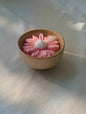 Soy Wax Flower Candle in Ceramic Bowl